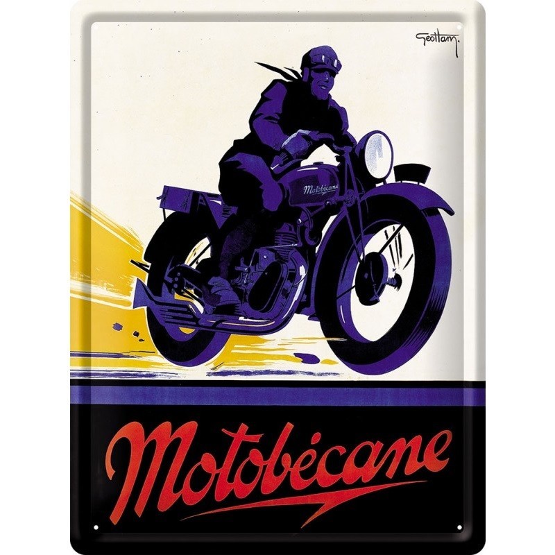 Motobécane - Plaque de déco en métal 30x40cm