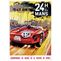 24h du Mans 1961 - Plaque de déco en métal