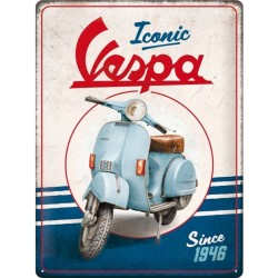 Vespa iconic since 1946 - Plaque de déco en métal 40x30cm