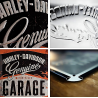 Harley Davidson garage - Plaque de déco en métal 40x30cm