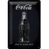 Bouteille noire Coca Cola - Plaque de déco en métal 30x20cm