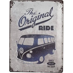 Volkswagen bulli "original ride" - Plaque de déco en métal 40x30cm