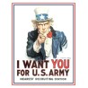 Oncle Sam "I want you" - Plaque de déco américaine en métal