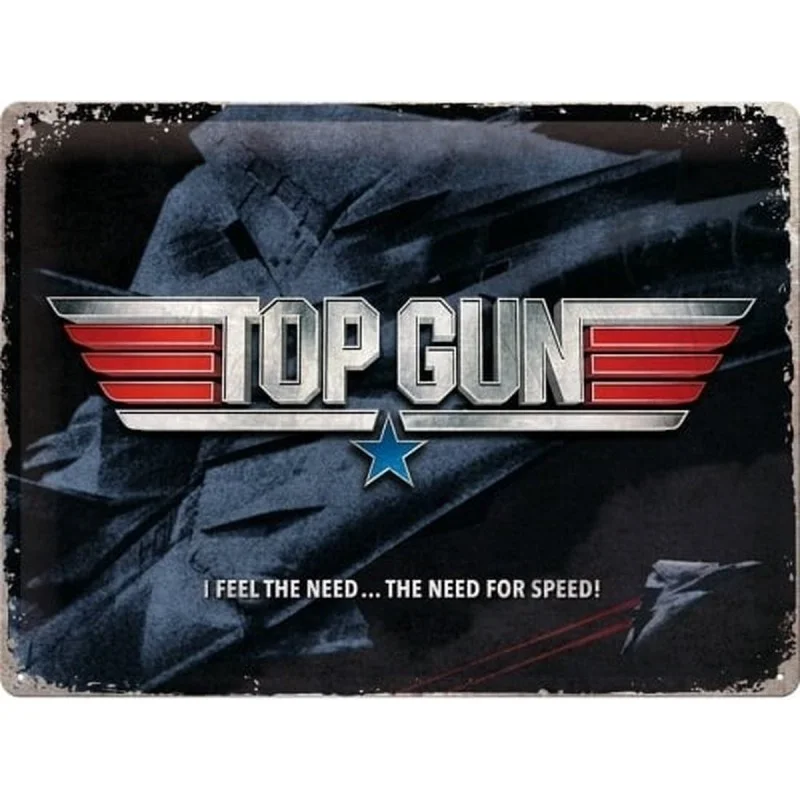Top Gun - Plaque de déco en métal 40x30cm