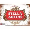 Stella Artois - Plaque de déco en métal 45x37cm