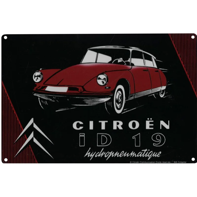 Citroën ID19 - Plaque de déco en métal 40x30cm