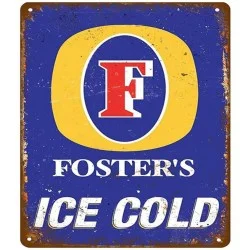 Foster's Ice Cold - Plaque de déco en métal 45x37cm