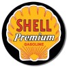 Plaque ronde en métal SHELL Premium gasoline