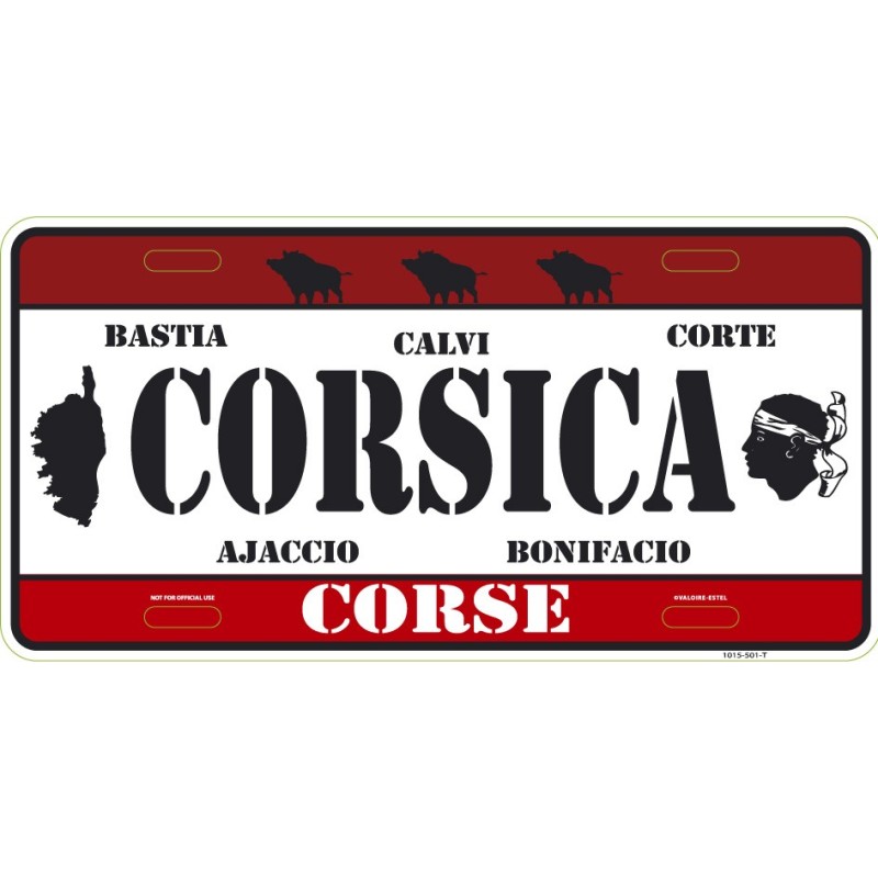 Plaque métal Corsica