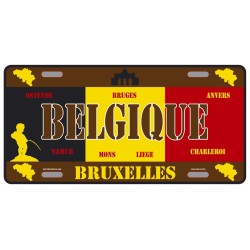 Plaque métal Belgique