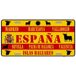 Plaque métal España (Espagne)