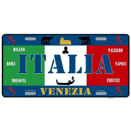 Plaque métal Italia (Italie)