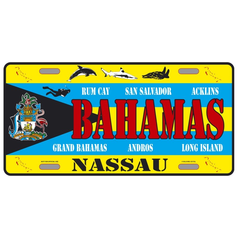 Plaque métal Bahamas