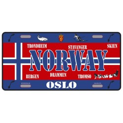 Plaque métal Norway (Norvège)