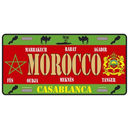 Plaque métal Morocco (Maroc)