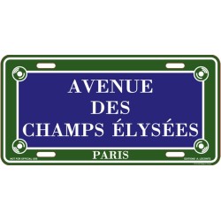 Plaque métal Avenue des Champs Elysée Paris