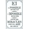 Plaque de porte émaillée "ICI" grand format