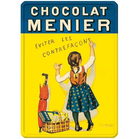 Plaque métal Chocolat Menier 30 x 40 cm