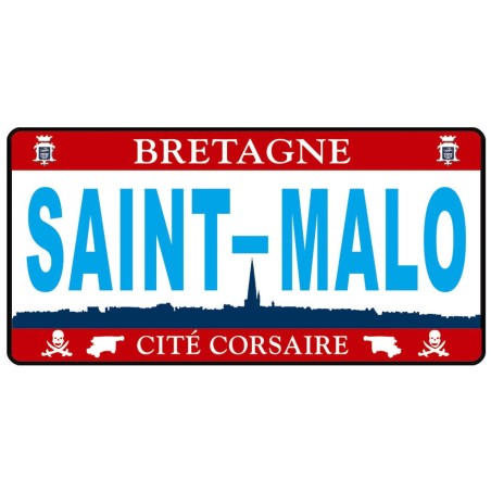 Plaque métal Saint-Malo