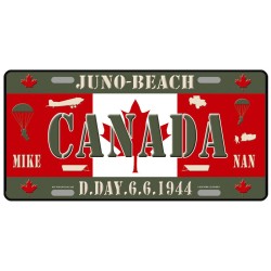 Plaque métal Canada 6-6-1944