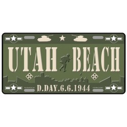 Plaque métal Utah Beach 6-6-1944
