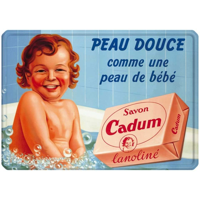 Plaque métal Savon Cadum 30 x 40 cm