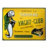 Plaque émaillée bombée Sardine Yacht Club