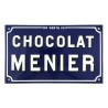 Plaque émaillée bombée Chocolat Menier 26x15cm