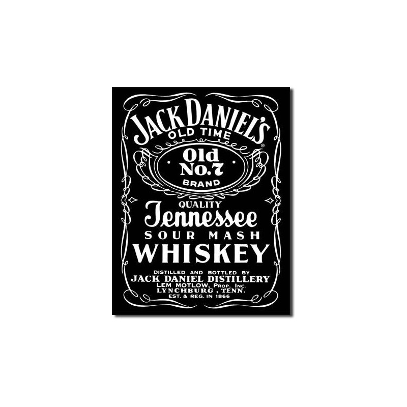 Plaque en métal whisky Jack Daniel's