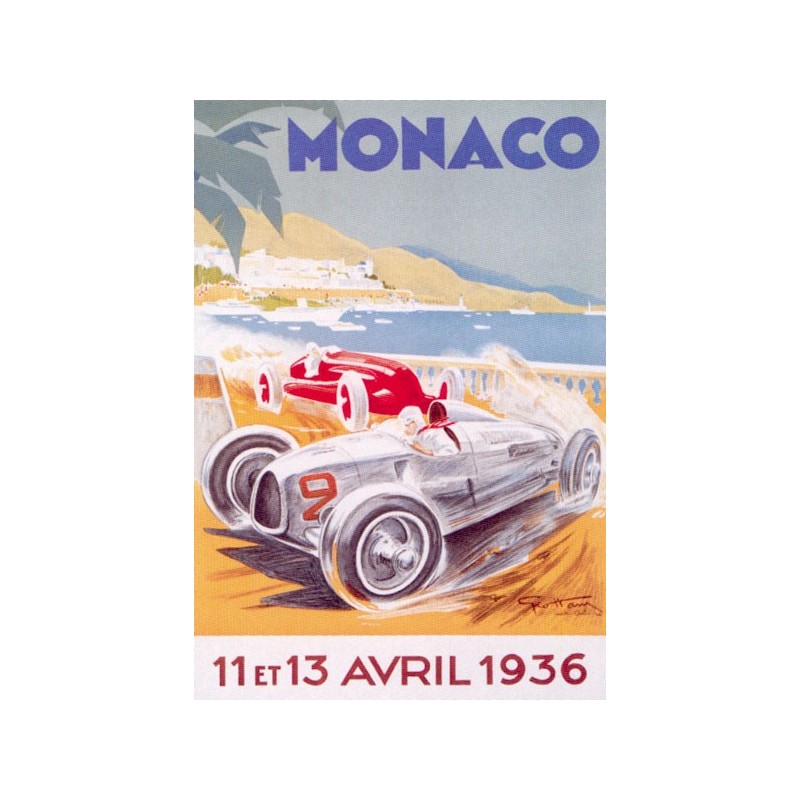 Plaque métal Monaco 30 x 40 cm
