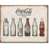 Plaque en métal Coca Cola "Bottle Evolution"