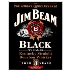 Plaque en métal whisky Jim Beam black