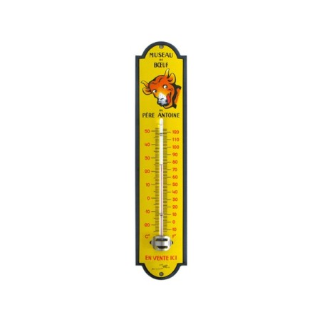 Thermomètre émaillé Museau de Bœuf du Père Antoine