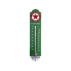 Thermomètre émaillé Texaco - vert
