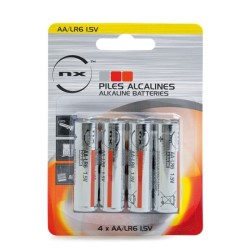4 piles Alcalines AA / LR6 1.5 V