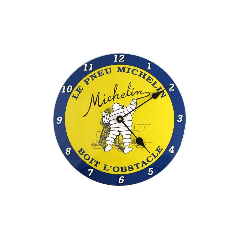 Horloge émaillée bombée Michelin