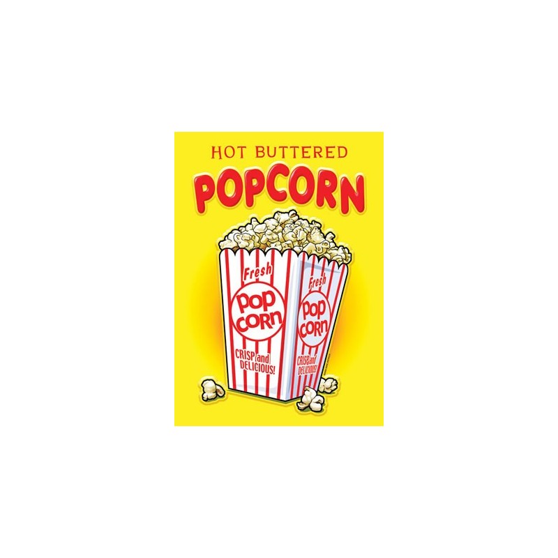 Plaque en métal Popcorn