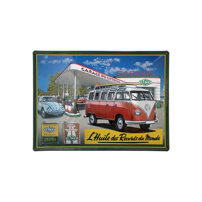 Plaque métal Yacco Kombi - 40 x 30 cm