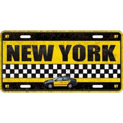Plaque métal New York