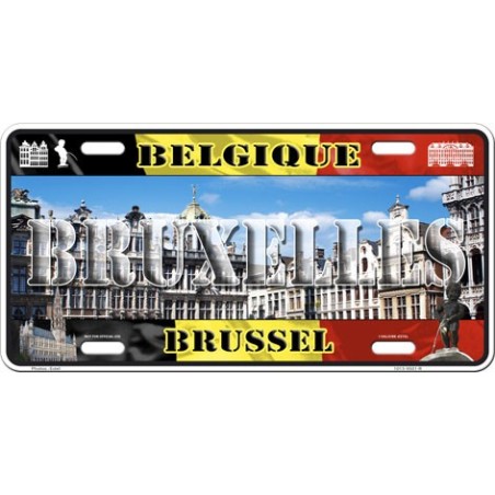 Plaque métal Bruxelles