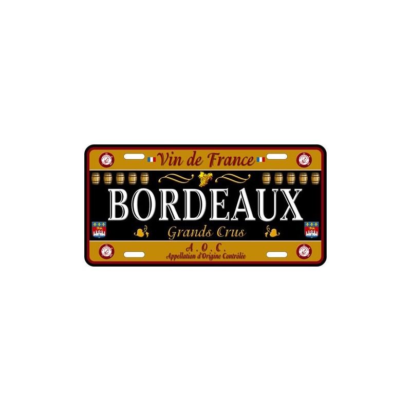 Plaque métal Bordeaux