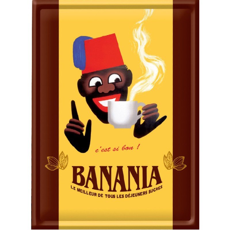 Plaque métal Banania "Le meilleur de tous les déjeuners sucrés"