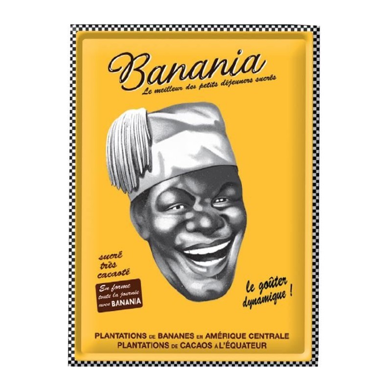 Plaque métal Banania "En forme toute la journée avec Banania"