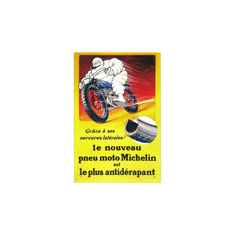 Plaque métal Michelin le nouveau pneu moto