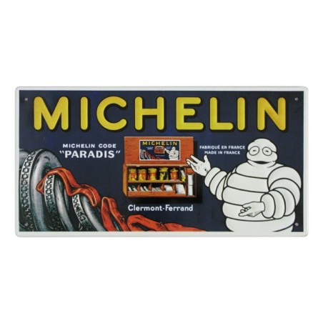 Plaque métal Michelin Code Paradis