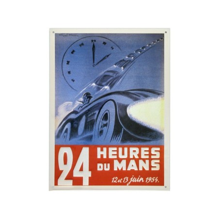 Plaque métal 24 heures du Mans 1954