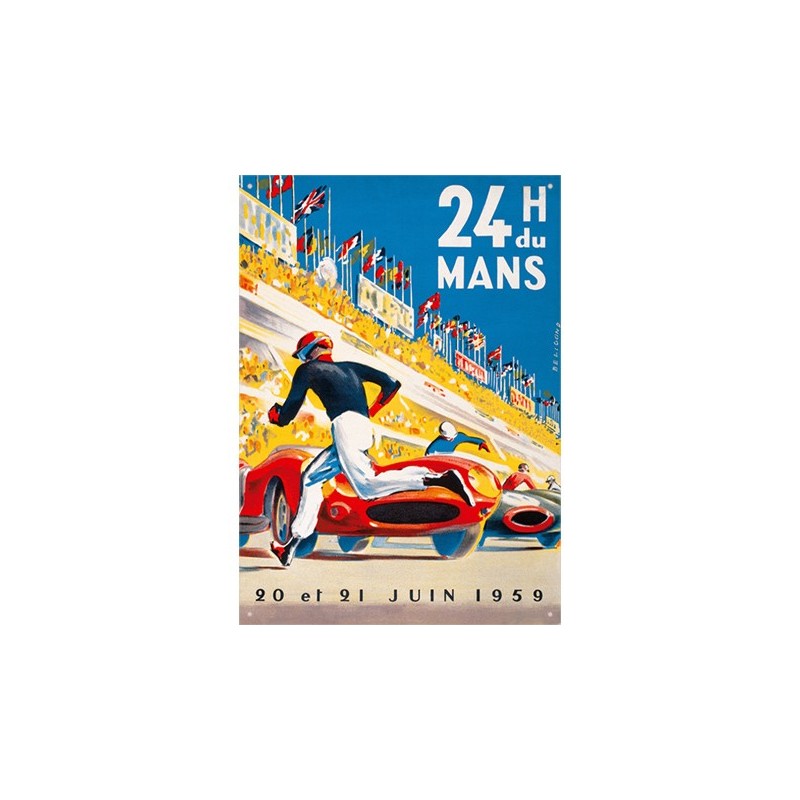 Plaque métal 24 heures du Mans 1959