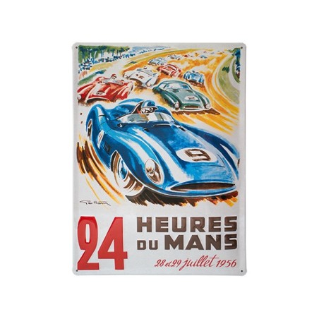 Plaque métal 24 heures du Mans juillet 1956
