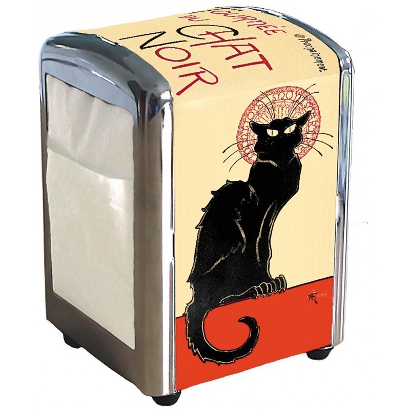 Distributeur de Serviettes Chat Noir