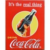 Plaque publicitaire Coca Cola Real Thing